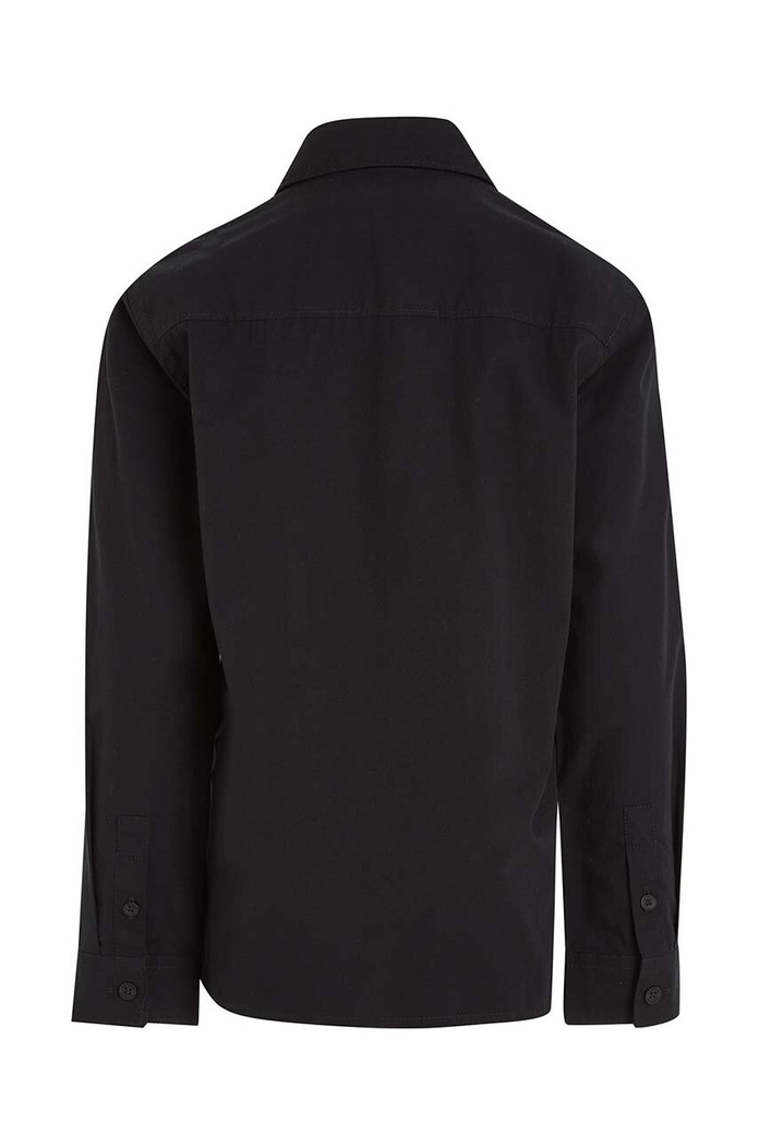 Chlapec Detská bavlnená košeľa Calvin Klein Jeans IB0IB01826.9BYX čierna