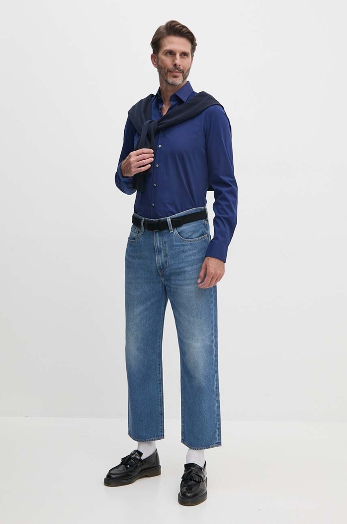Odzież Calvin Klein Koszula K10K108229 granatowy