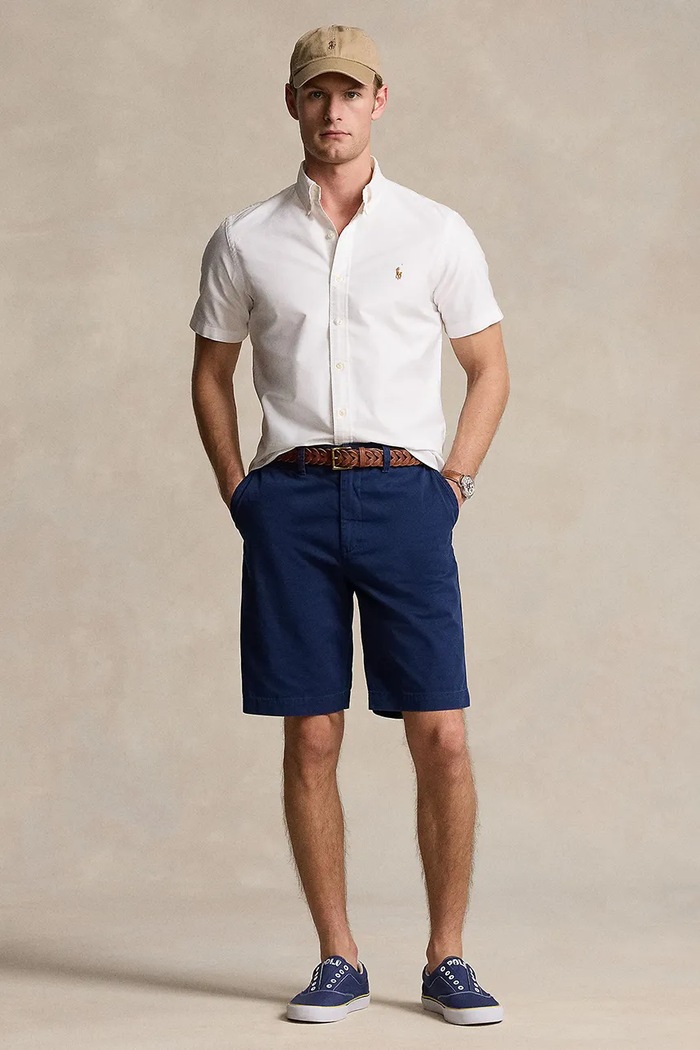 Odzież Polo Ralph Lauren koszula bawełniana 710850782 biały