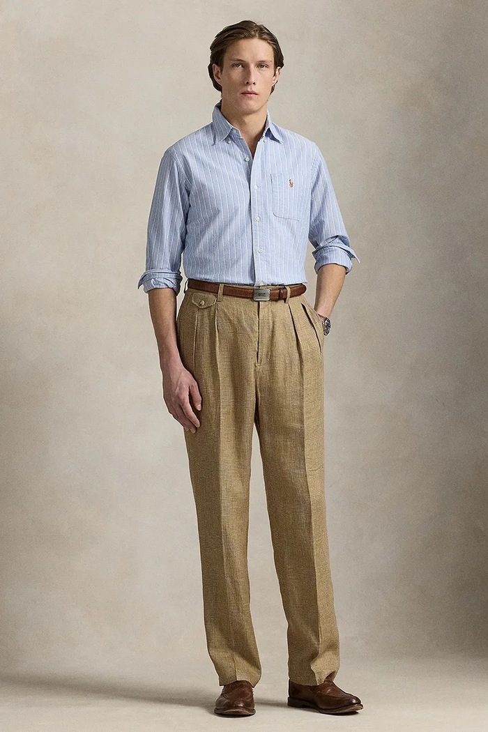 Odzież Polo Ralph Lauren koszula bawełniana 710914027 niebieski