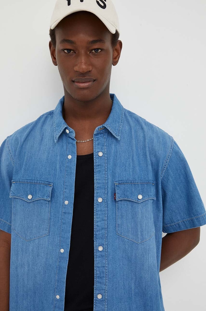 Džínová košile Levi's A5722.0006 modrá