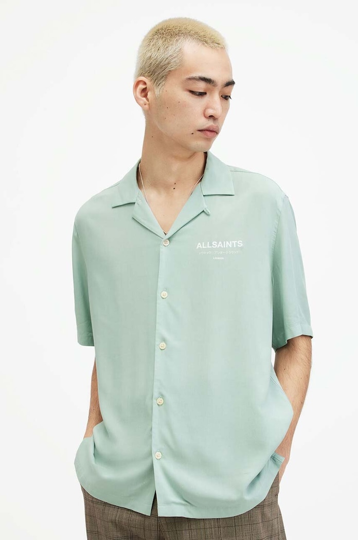 AllSaints koszula zielony MS209Y