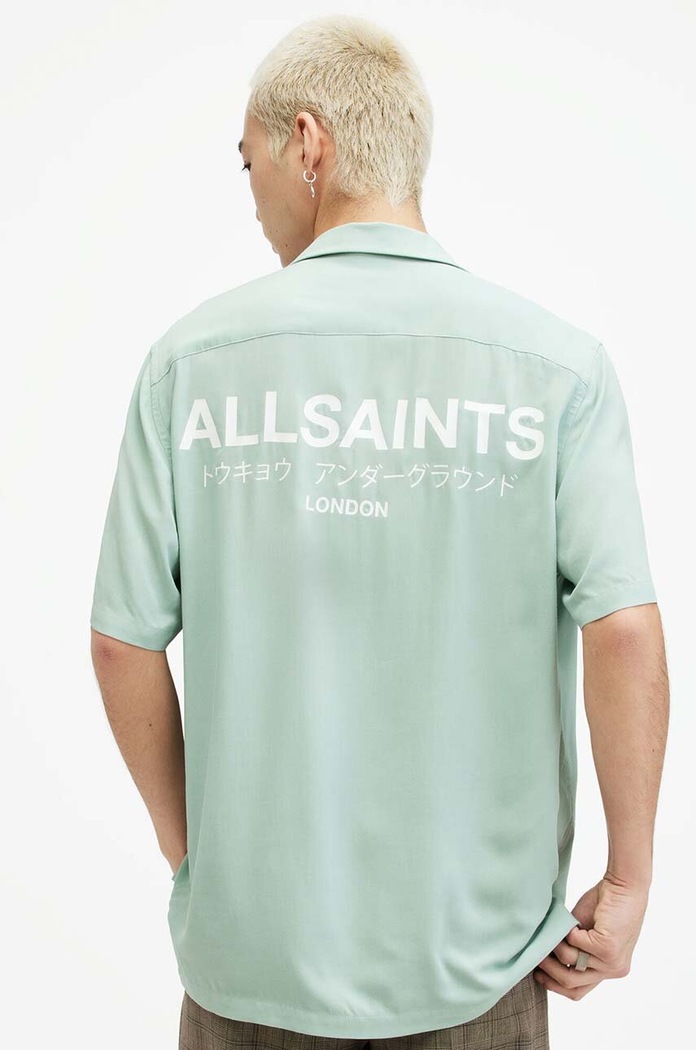 AllSaints koszula zielony MS209Y
