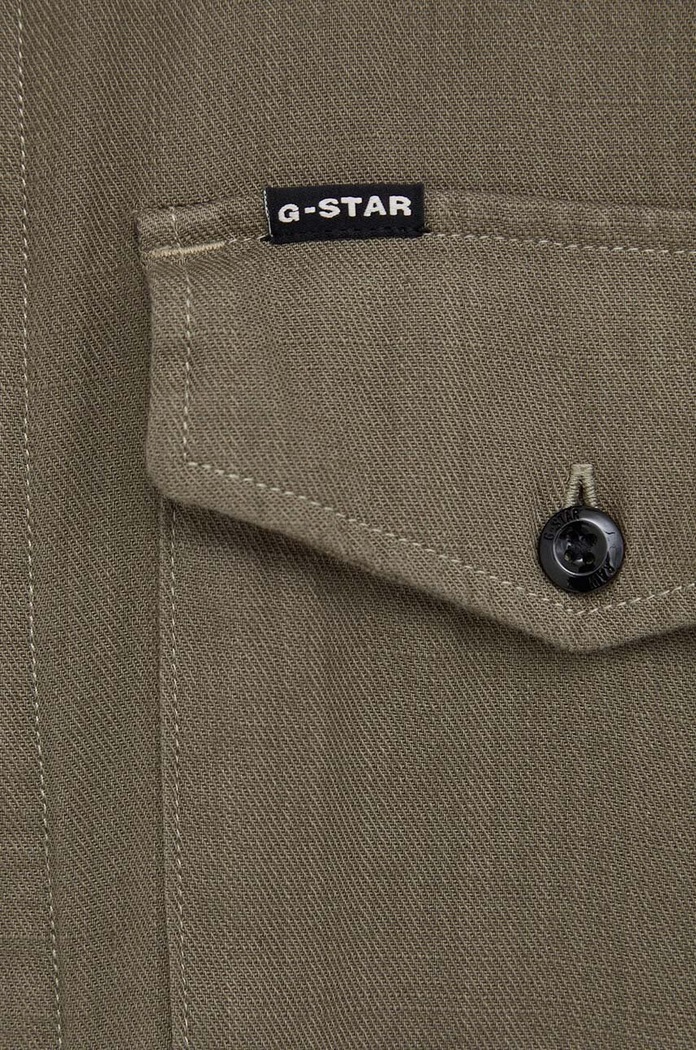 Bombažna srajca G-Star D20165.D454 zelena AW23