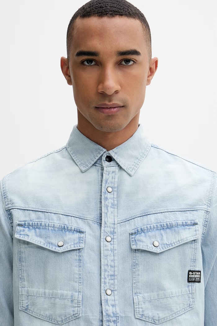 G-Star cămașă bărbătească din denim Dakota slim albastru D23616.D252