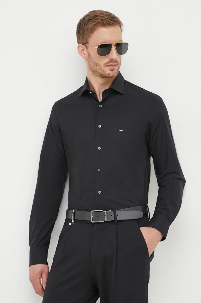 Πουκάμισο Michael Kors MK0DS01204 μαύρο AW23