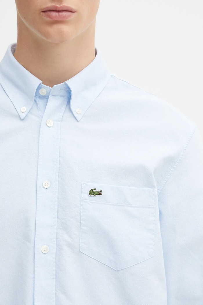 Βαμβακερό πουκάμισο Lacoste μπλε CH1911