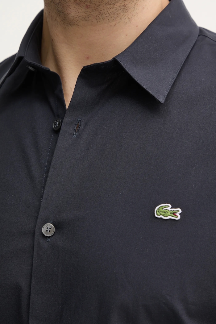 Lacoste koszula bawełniana CH5620 granatowy AW25