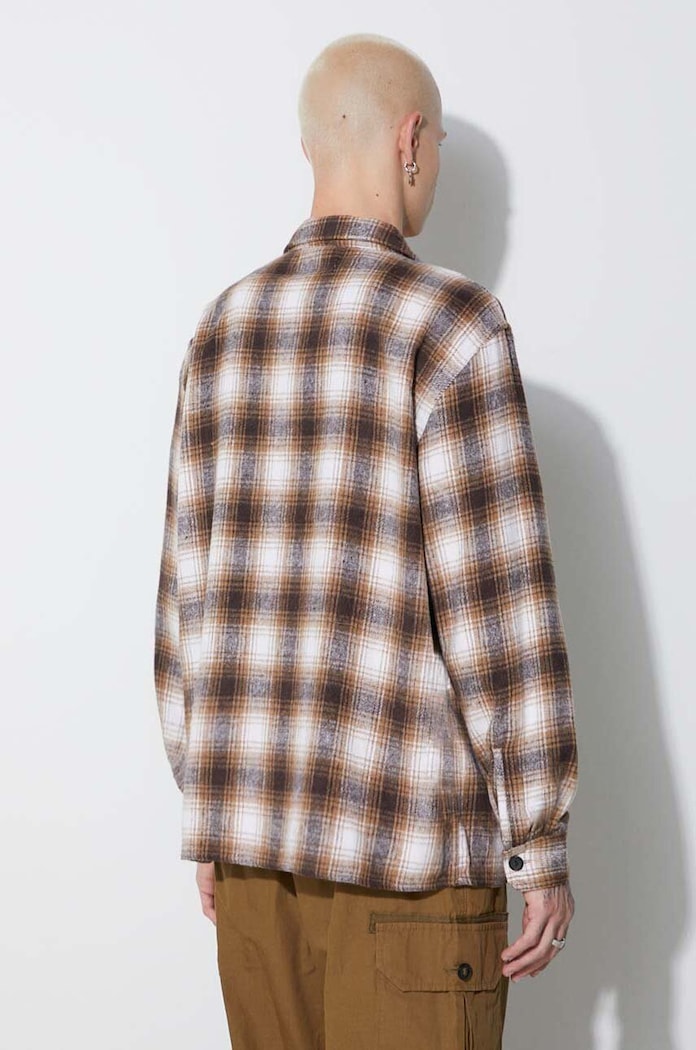 Odzież Taikan koszula Heavyweight Plaid Shirt TW0003.BRN brązowy