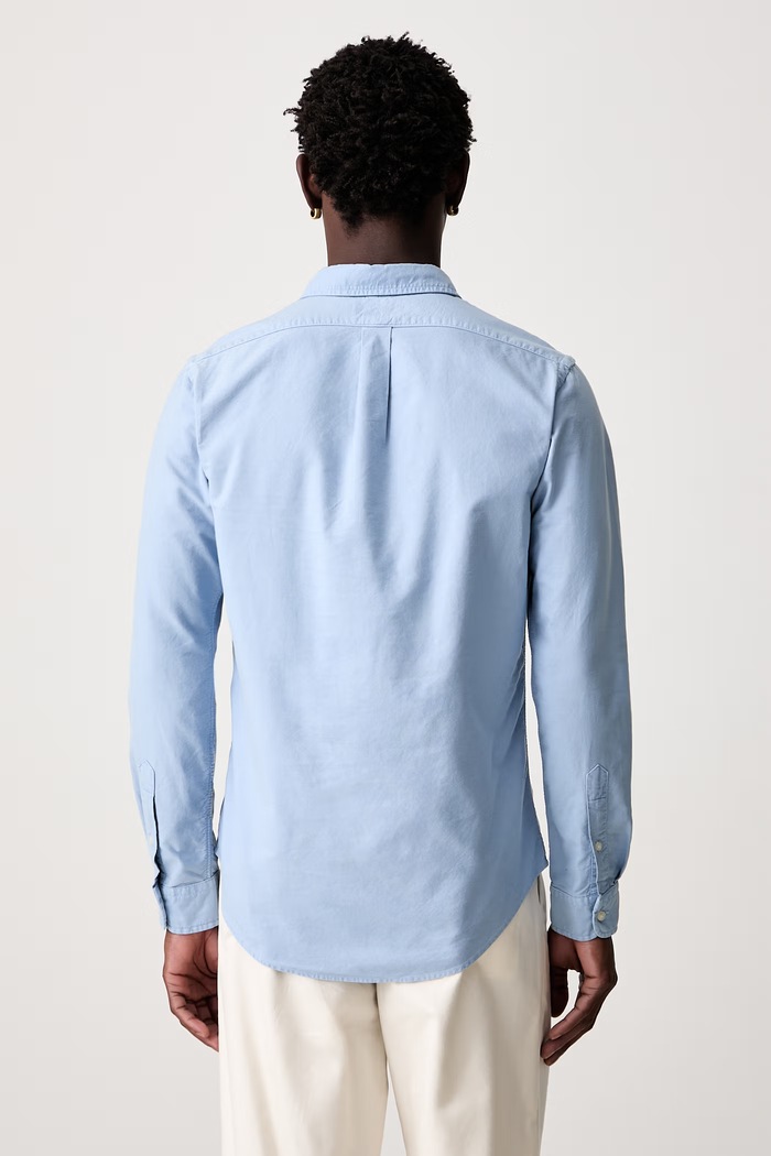 Oblečení Polo Ralph Lauren košile pánská bavlněná 710804257 modrá