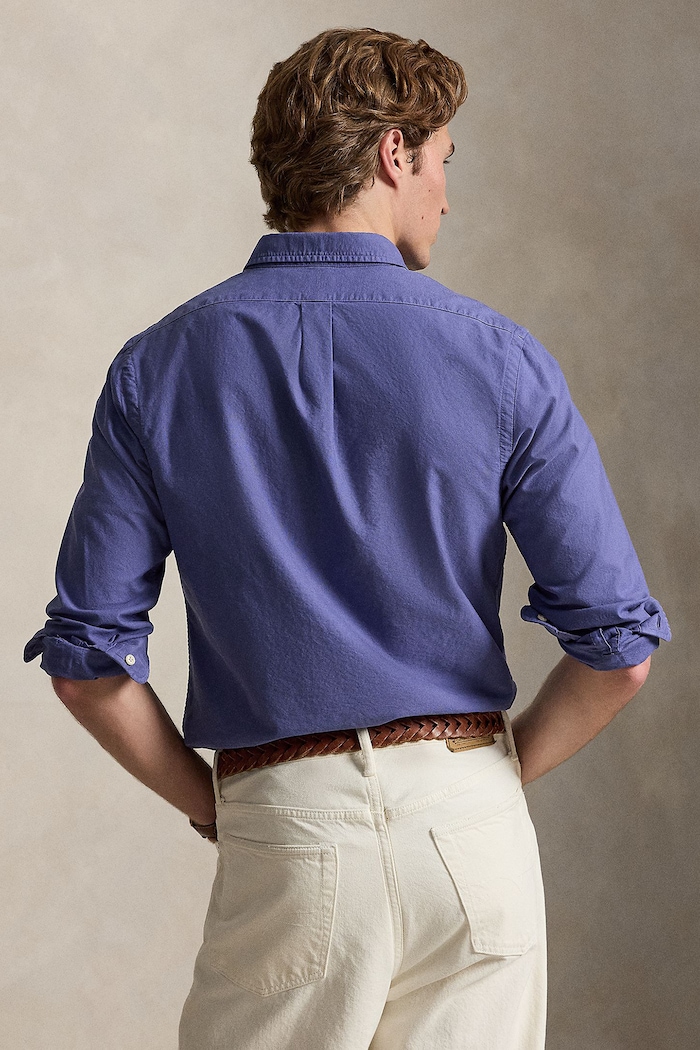 Polo Ralph Lauren Koszula męska bawełniana 710804257 niebieski SS26