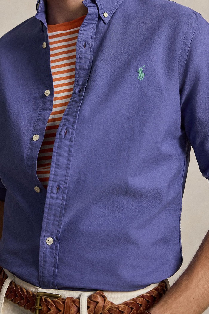 Koszula męska bawełniana Polo Ralph Lauren 710804257 niebieski