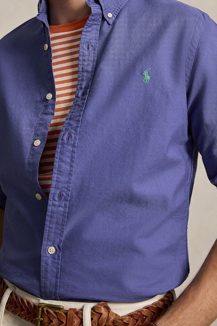 Koszula męska bawełniana Polo Ralph Lauren 710804257 niebieski