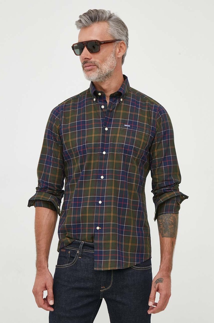 Barbour koszula bawełniana wzorzyste multicolor MSH4982