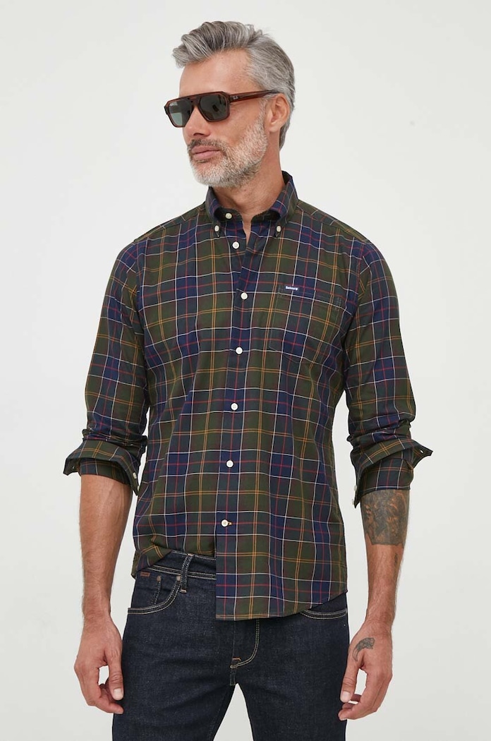 Barbour koszula bawełniana wzorzyste multicolor MSH4982