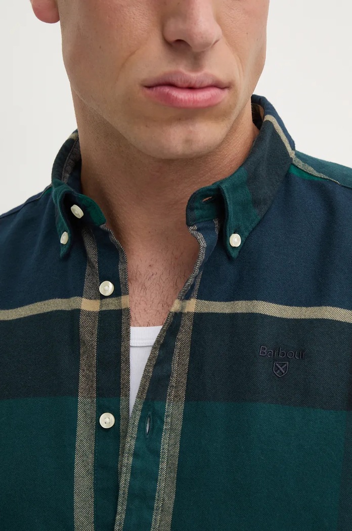 Barbour koszula bawełniana MSH4994 zielony AA00