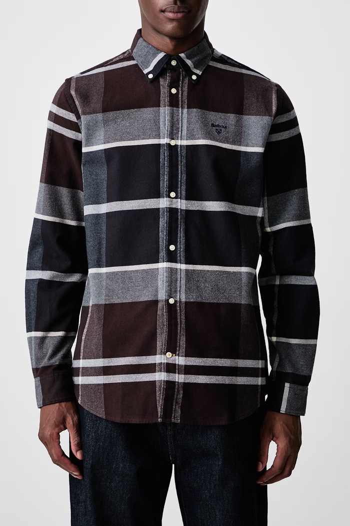 Koszula męska ICELOCH Barbour brązowy MSH4994