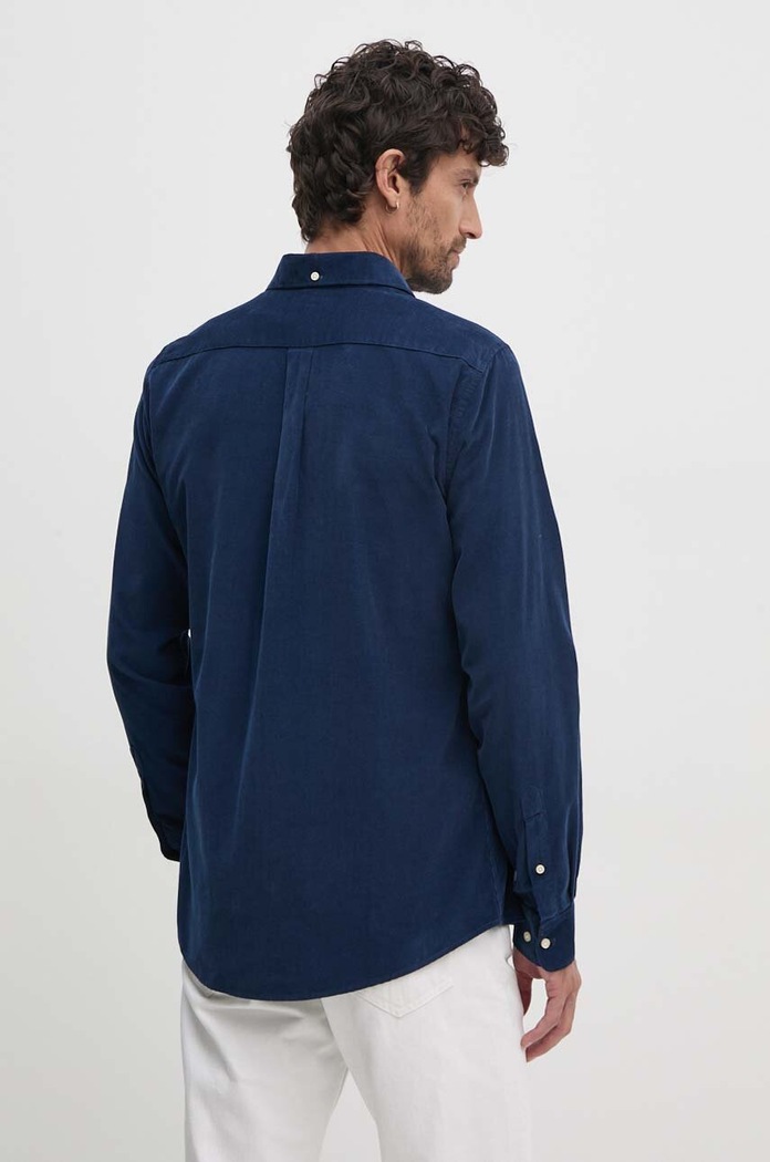 Barbour koszula bawełniana granatowy MSH5001