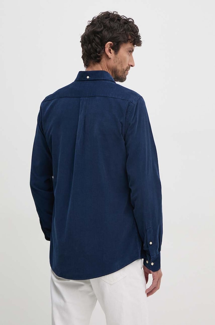 Barbour koszula bawełniana granatowy MSH5001