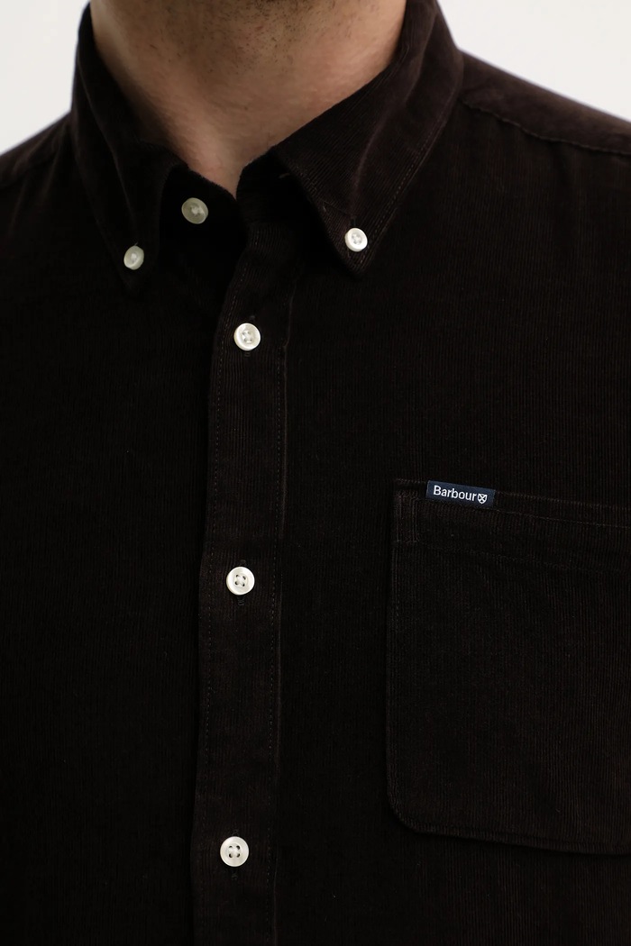 Bavlněná košile Barbour RAMSEY MSH5001 hnědá