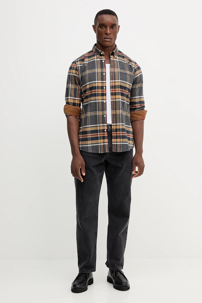 Barbour camicia in cotone MSH5037 beige AA00