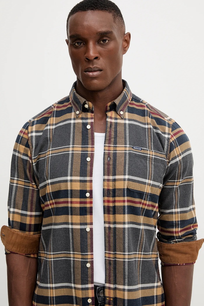 Barbour camicia in cotone beige MSH5037