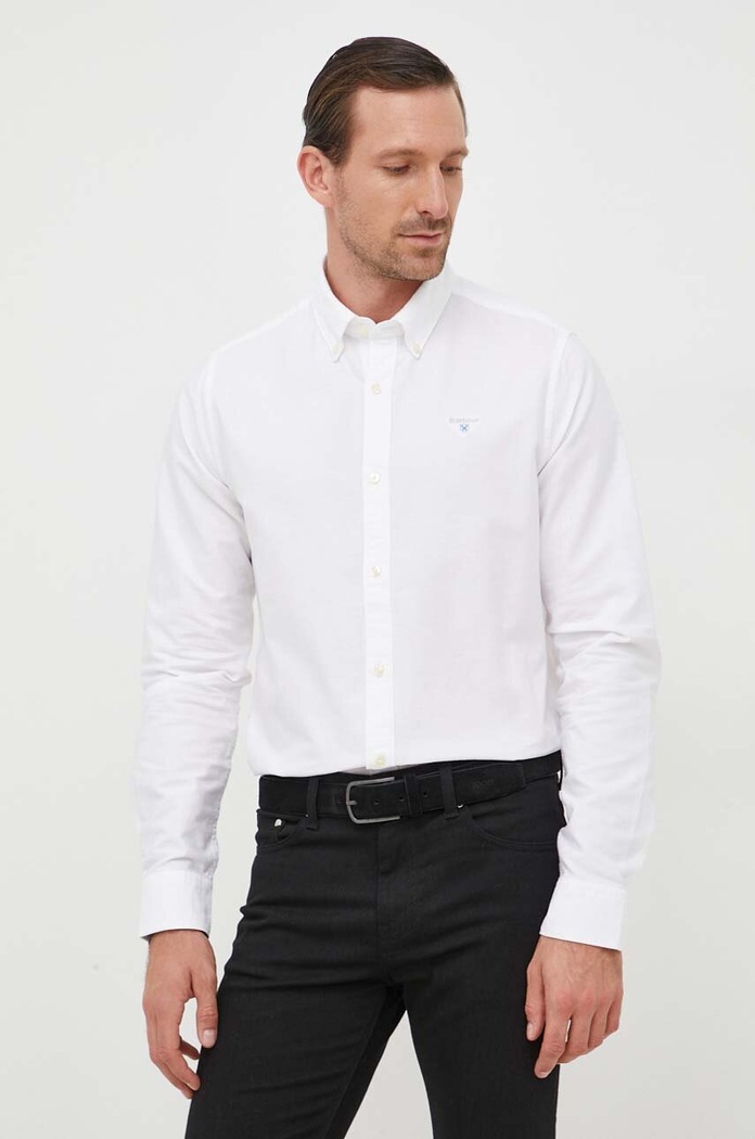 Barbour koszula bawełniana Oxtown casual biały MSH5301