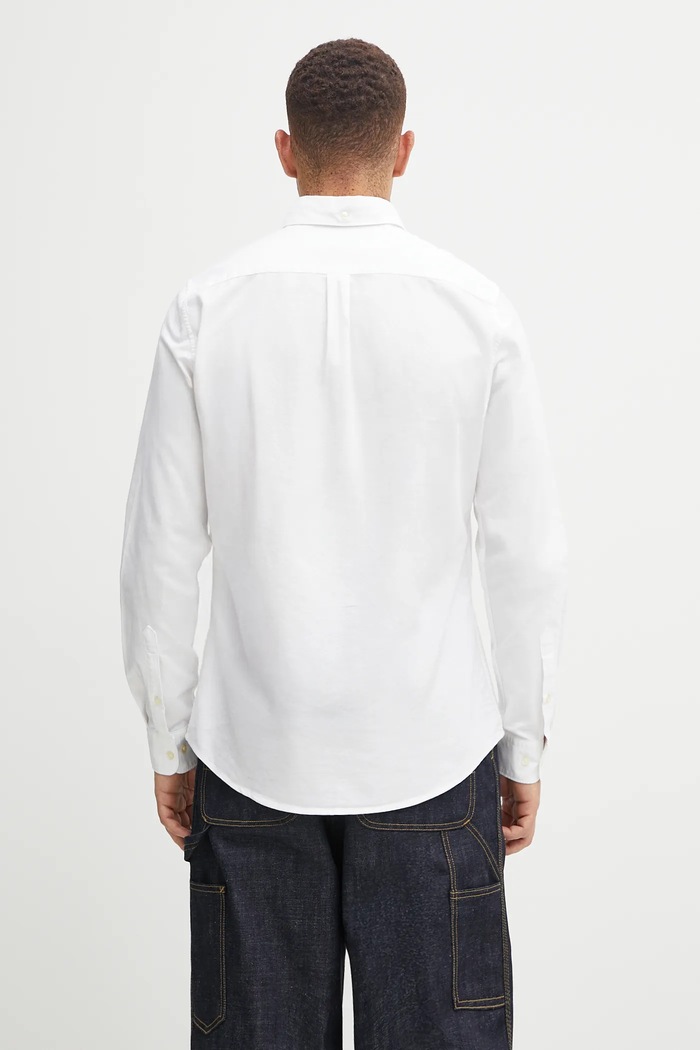 Oblečenie Barbour OXTOWN košeľa bavlnená pánska MSH5301 biela