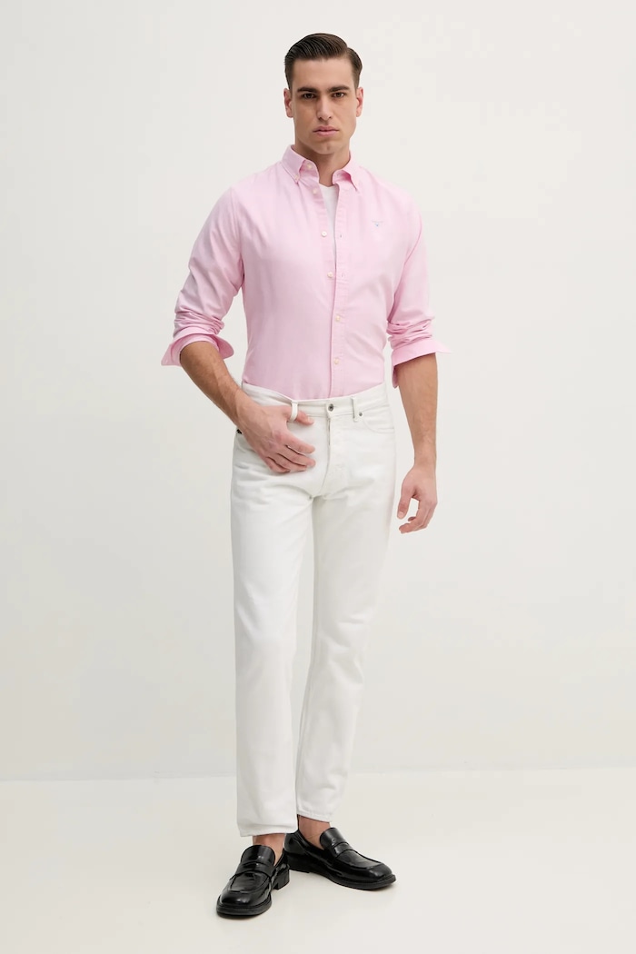 Barbour πουκάμισο ανδρικό βαμβακερό OXTOWN MSH5301 ροζ AA00