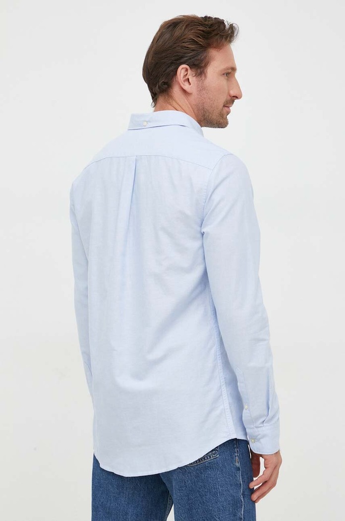 Barbour cămașă pentru bărbați din bumbac OXTOWN albastru MSH5301