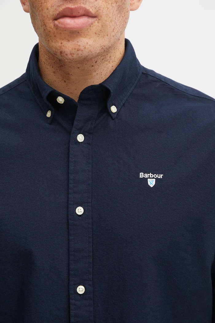 Памучна риза Barbour Oxtown тъмносин MSH5301