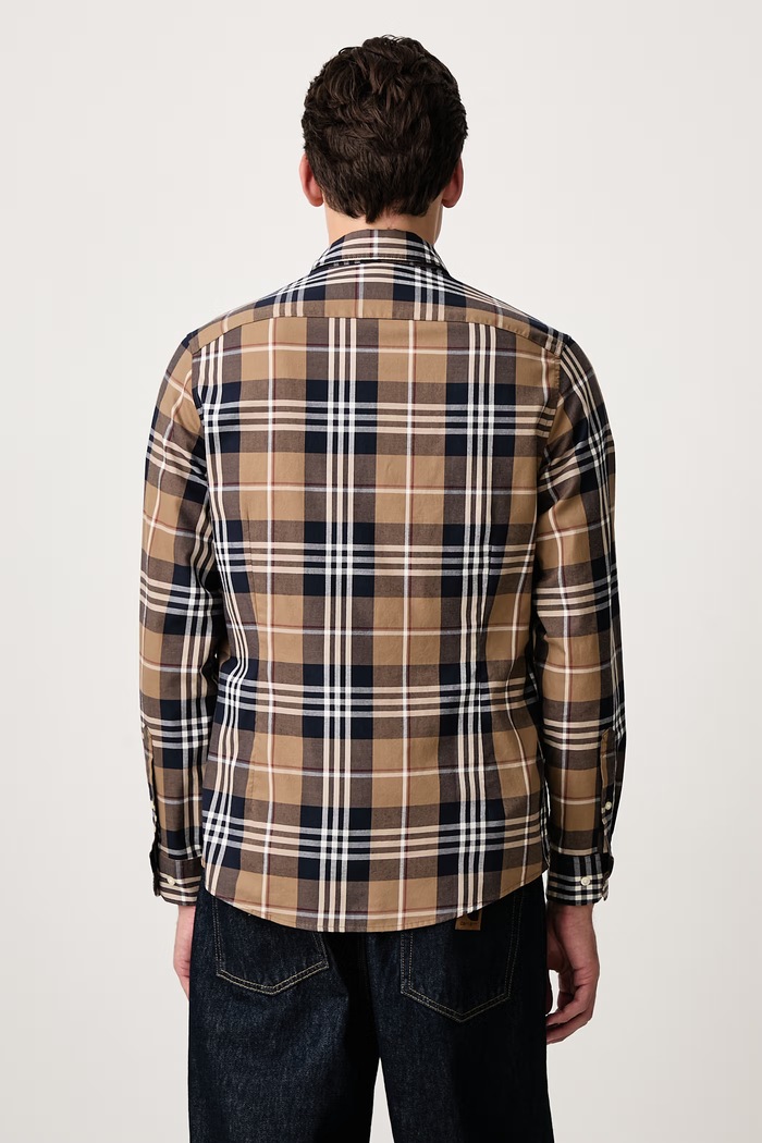 Odzież Barbour Koszula męska bawełniana EDGAR MSH5355 beżowy