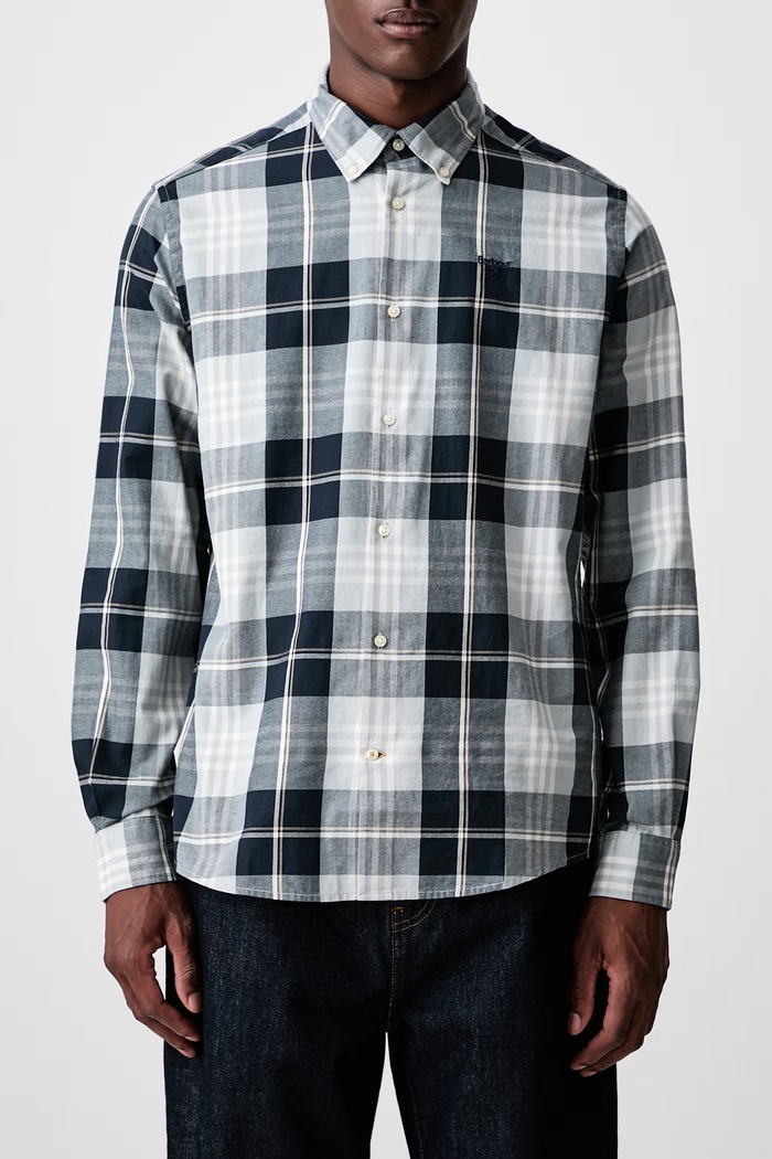 EDGAR koszula bawełniana męska Barbour niebieski MSH5355
