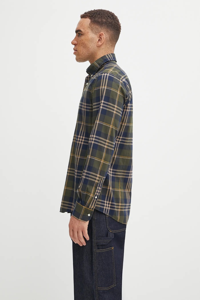 Barbour EDGAR сорочка бавовняна чоловіча MSH5355 зелений AA00