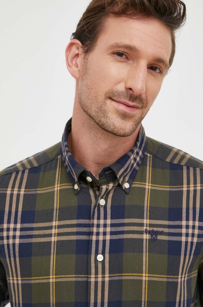 Barbour koszula bawełniana Edgar MSH5355 zielony
