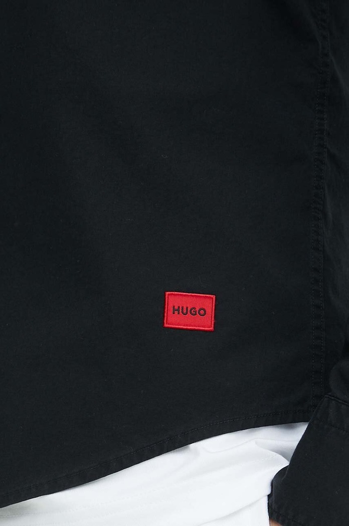 Košeľa HUGO Ermo 50500216 čierna