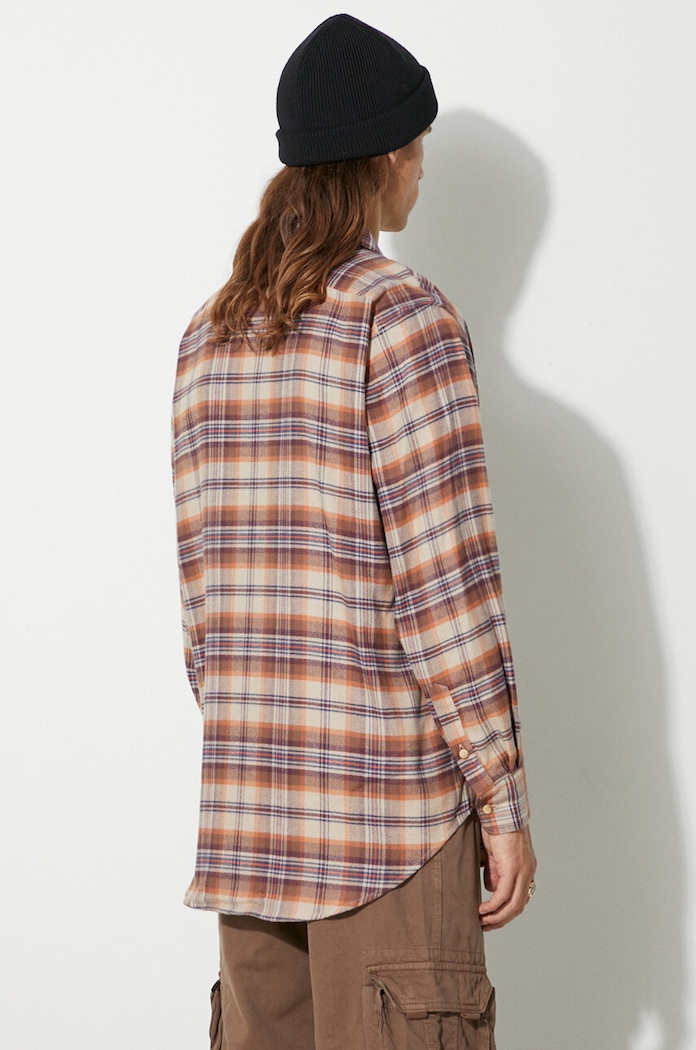 Clothing Aries cotton shirt FUAR40103 brown