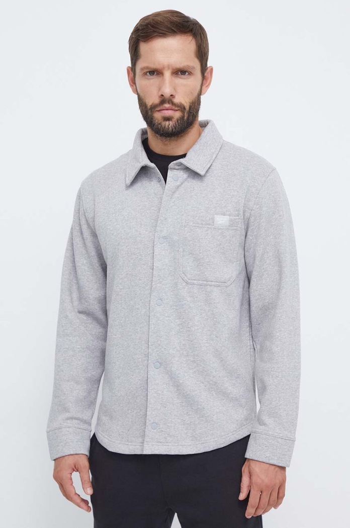 Košile Reebok Classic hladký šedá 100034608