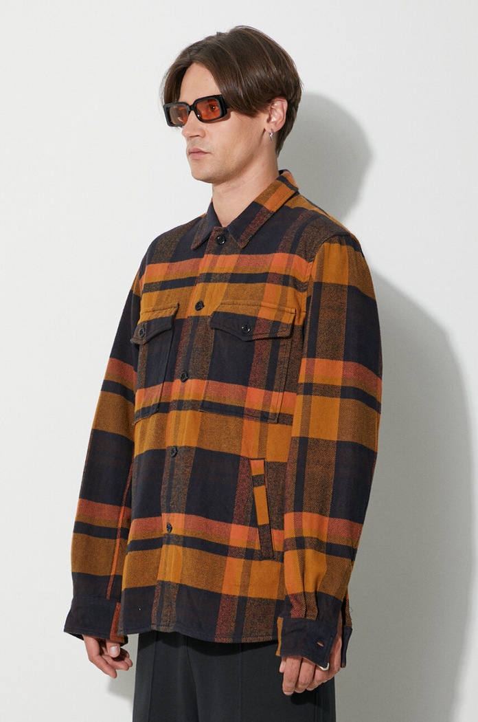 Βαμβακερό πουκάμισο Norse Projects Julian Organic Heavy Twill κίτρινο N40.0629.7004