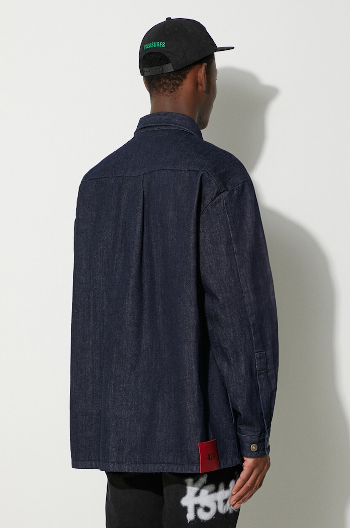 Oblačila Jeans srajca 424 35424EJ01L2.236545 mornarsko modra