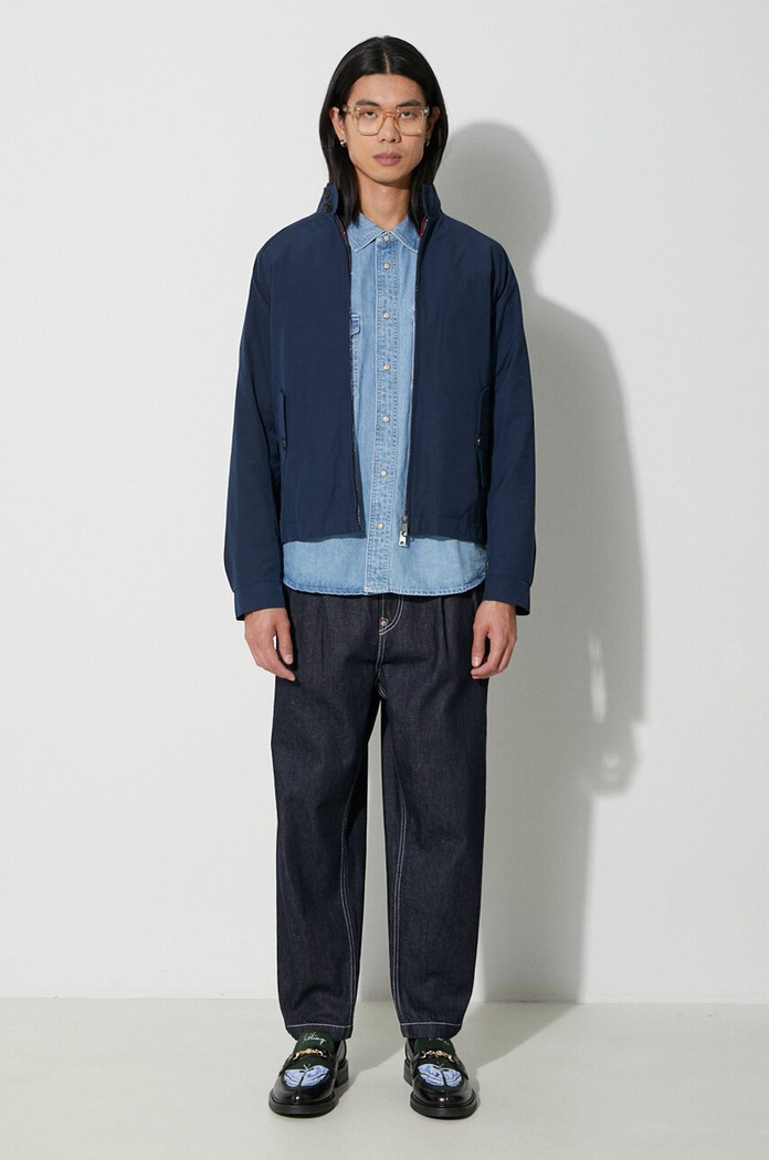 Corridor denim shirt Mountain Embroidery Western WT0067 blue AW23