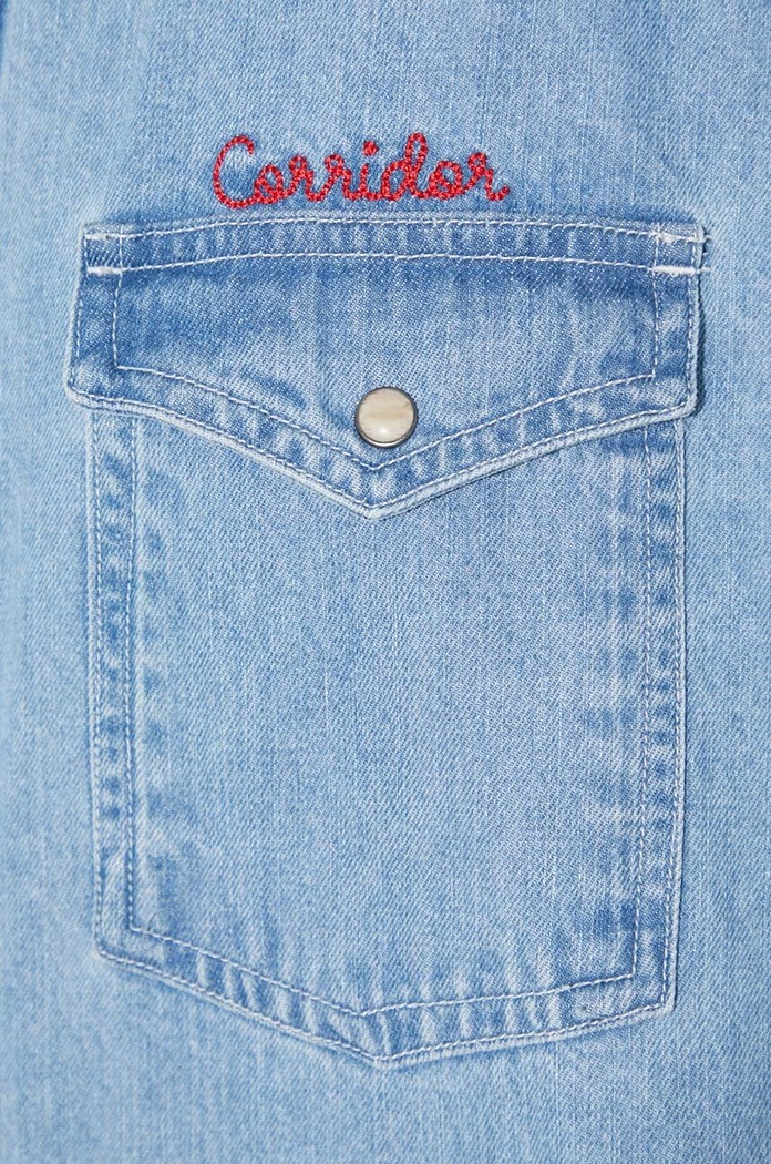 Corridor denim shirt Mountain Embroidery Western WT0067