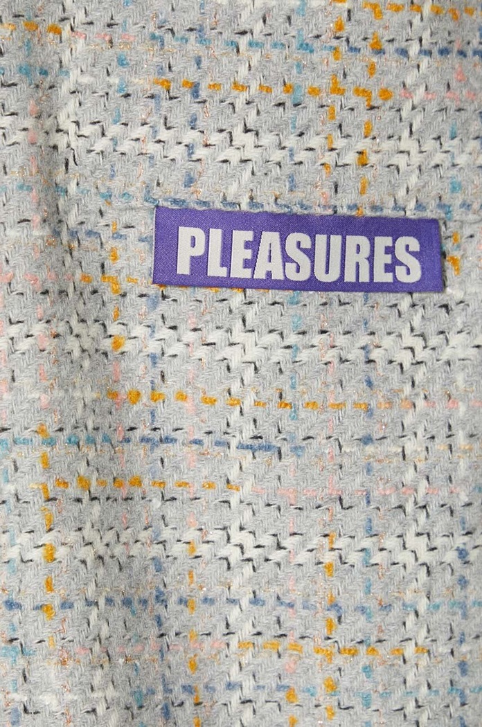 PLEASURES Košulja s primjesom vune PLEASURES Periodic Work Shirt P23W028.GREY