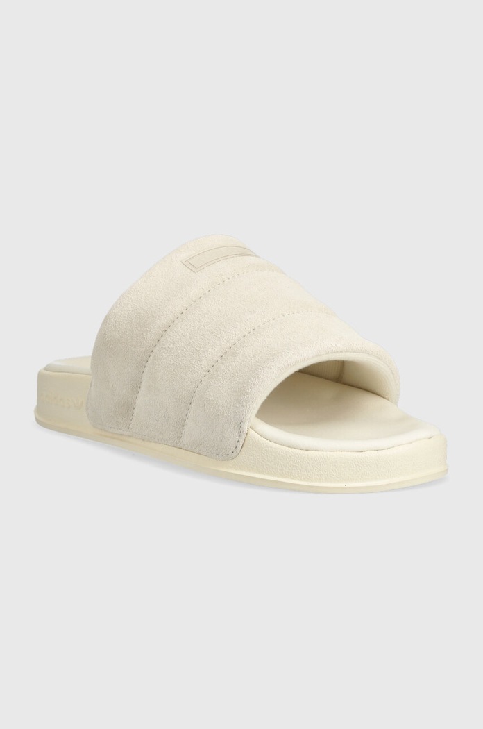 Natikače od brušene kože adidas Originals Adiette Essential IE9648 bež AW23