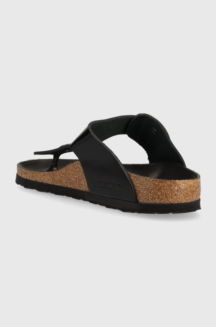 Obuwie Birkenstock japonki skórzane Gizeh 1021469 czarny