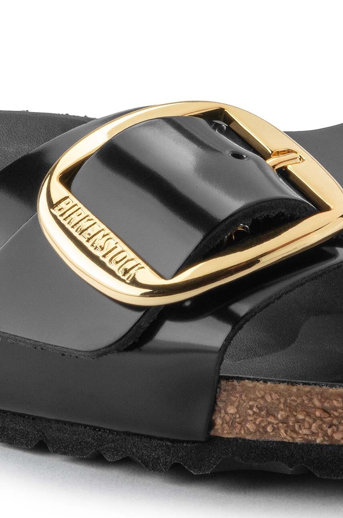 Scarpe Birkenstock ciabatte slide in pelle Madrid 1022541 nero