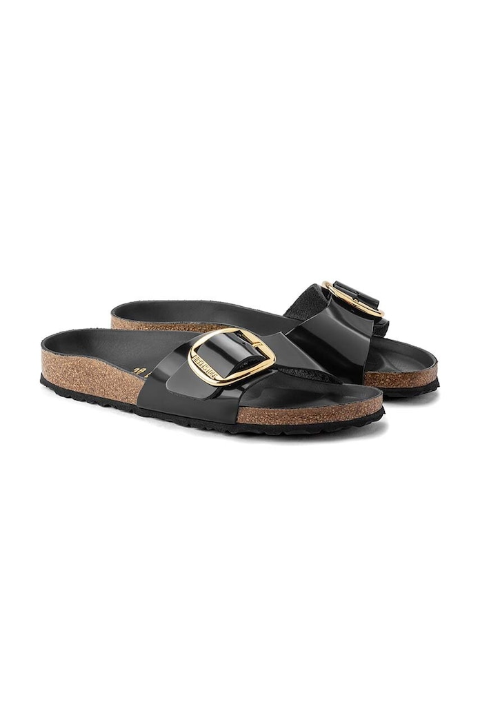 Birkenstock ciabatte slide in pelle Madrid nero 1022541