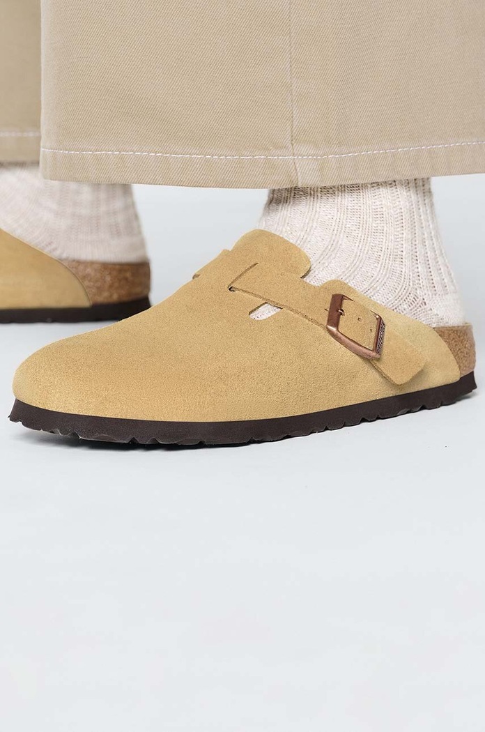 Παντόφλες σουέτ Birkenstock Boston 1026164