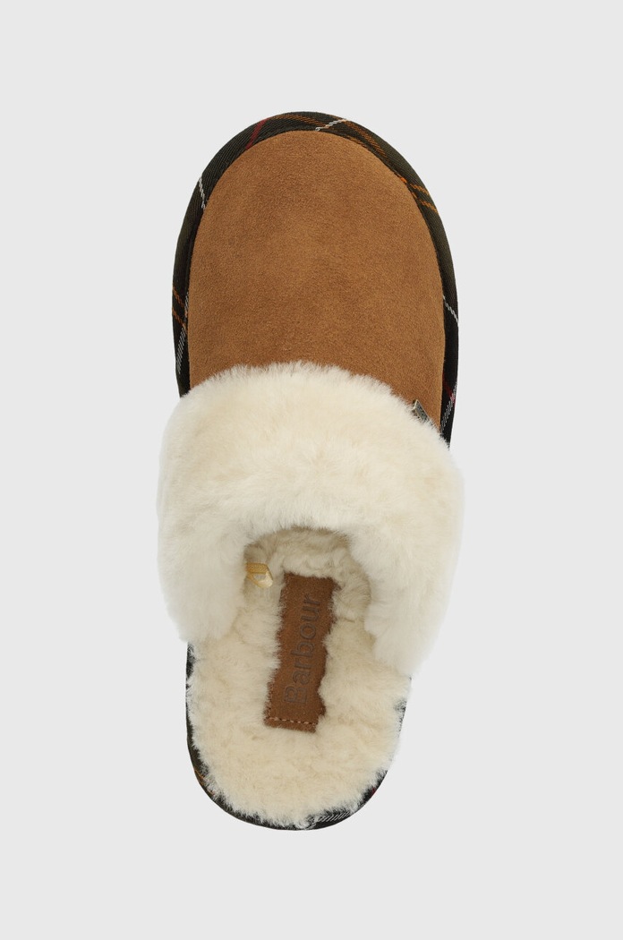 Semišové papuče Barbour Ellery hnědá LSL0030BE51