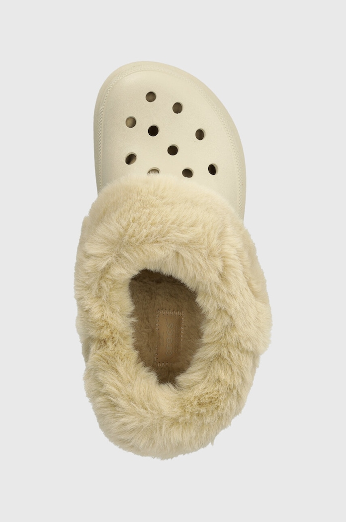 Crocs papuci Furever Crush bej 208446.2Y2